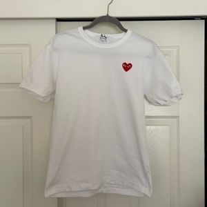White Comme does Garçons PLAY t-shirt